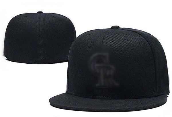 Buena calidad Rockies CR carta Gorras de béisbol Casquettes chapeus para hombres mujeres deportes hip hop moda huesos Sombreros ajustados H2-7.5