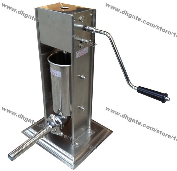 Embutidor de salchichas de carne Vertical para el hogar, embudo de embudo, máquina para hacer salchichas, de acero inoxidable, 2L, 3L, buena calidad