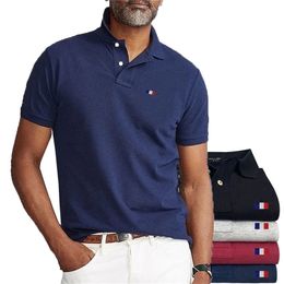 Goede Kwaliteit Zomer Merk Heren Korte Mouw Polo Shirts Casual Heren Katoenen Revers Polo Shirts Mode Heren Slim Tops 220702