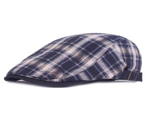 Goede kwaliteit Summer Fashion Cotton Plaid Newsboy Cap Casual Flat Driving Golf Cabbie Caps Casual Ivy Hat For Women Men Unisex381091906379