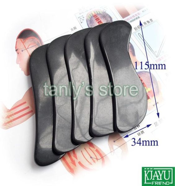 Outil de massage à l'acupuncture de bonne qualité Guasha Kit de beauté Buffalo Horn QuotsquotShape 25PieCeslot Gift Gua Sha Cha4885373