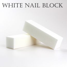 Goede kwaliteit Groothandel Witte Buffing Sanding Files Blok Pedicure Manicure Care Nail File Buffer voor Salon Gratis verzending