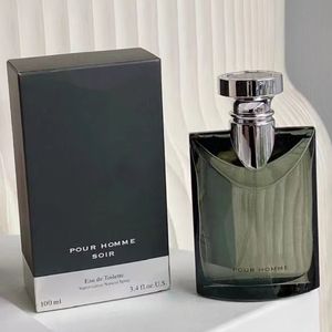 Bonne odeur bouteille en verre 100ml hommes parfums Pour Homme Soir EDP fleur bois odeur fête cadeaux élégant Cologne Pour homme