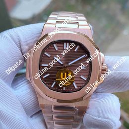 Good Watch U1F Factory Herenhorloge Cal 324 Automatisch uurwerk 40 mm roségouden band Chocolade wijzerplaat Klassiek 5711 Horloges Transparant 254 g