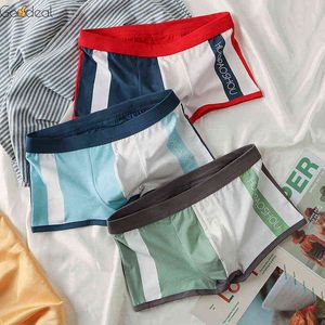 Goodeal Marque Hommes Culottes 95% Coton Haute Qualité Boxers Mode Coloré Sous-Vêtements Sexy Shorts Doux Plaid Respirant Slip G220419