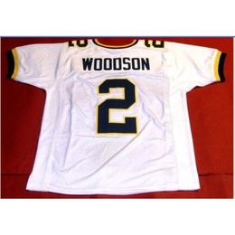 Goodjob Mannen Jeugd vrouwen Vintage #2 CHARLES WOODSON CUSTOM MICHIGAN WOLVERINES Voetbal Jersey maat s-6XL of aangepaste naam of nummer trui