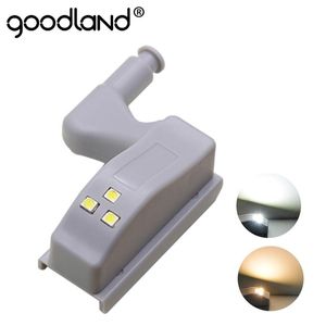 Goodland luz LED para debajo de gabinete Universal Armario Sensor Armario lámpara con bisagra interior para Armario Cocina