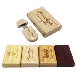 goederen USB Flash Drive 4GB 8 GB 16 GB 32 GB Penaandrijving Maple Wood USB -stick met de houten doos6305153