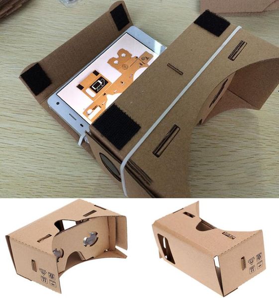 Google Cardboard Lunettes 3D DIY Téléphone portable Réalité virtuelle Lunettes 3D Carton non officiel Google Cardboard VR Toolkit 3D Glasse2670499