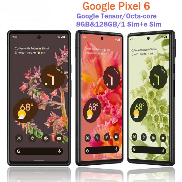 Google Pixel 6 128 Go ROM Téléphone portable débloqué d'origine 6,4 