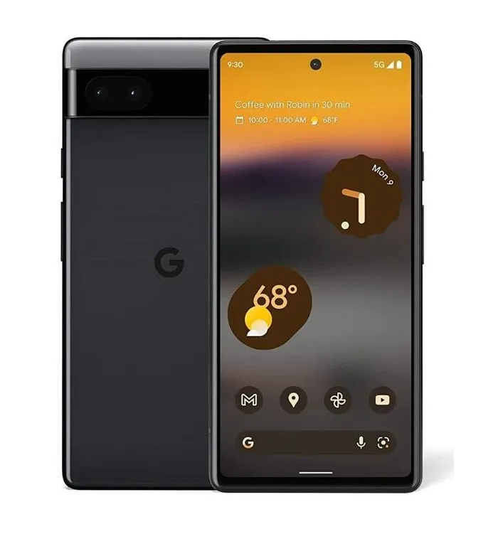 Google Pixel 6a 5G Teléfono móvil 6.1 '' Pantalla OLED 6GB RAM 128GB ROM 12.2MP + 12MP + 8MP OctaCore Original desbloqueado Andriod Celular