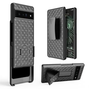 GooglePixel Holster Cases Defender Kickstand Phone Funda protectora completa con clip de cinturón de resorte para Google Pixel 2 3a 4a 5A 6 Pro 4 5 XL Heavy Duty Hybrid Cover protectora