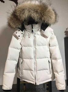 Manteau en duvet d'oie pour femme, veste d'hiver avec col en fourrure de loup véritable, manteaux chauds et coupe-vent d'extérieur avec casquette amovible, Parka pour femme Xs-3xlx79v