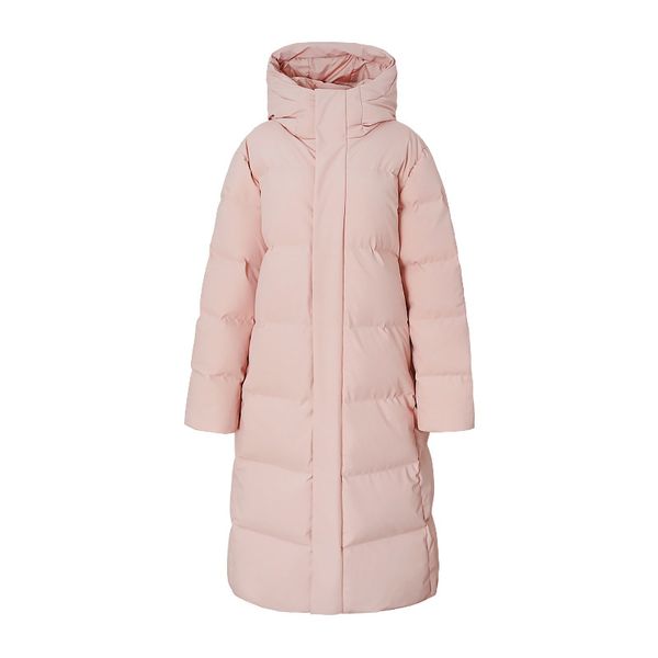 Veste en duvet d'oie pour femme haut de gamme long hiver minimaliste style nordique manteau chaud à manches longues avec manteau en duvet d'oie blanche