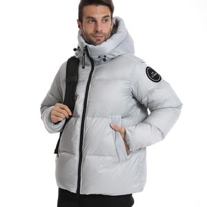 Chaqueta de plumón de ganso, chaqueta con capucha cálida y gruesa de nuevo estándar nacional unisex, chaqueta de plumón para exteriores resistente al frío de invierno