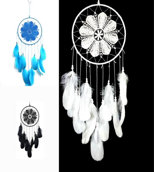 Encaje de plumas de ganso Moda Artes y manualidades Atrapasueños Muebles para el hogar Plumas Colgante de vehículo 11 5lz B35222463