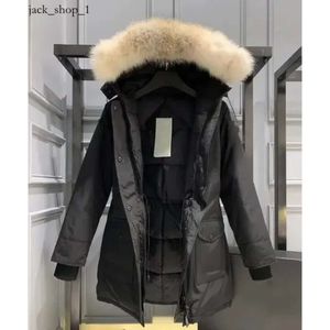 Goose Jacket Designer Women Down Jacket Fashion Marca de moda Long Pocket Fur Collar Top Termal Femenina Grande Canda 858