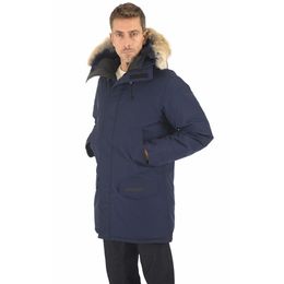 Hiver extérieur pour hommes Fourrure Down Down Parka Homme Jassen Chaquetas Extérieur Big Fur Cabinage Fourrure Manteau Canada Langford Down Veste Mabillage Taille: XS-2XL