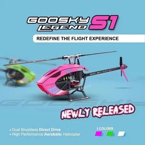 Goosky S1 Bnfrtf 6ch 3D Stunt Dubbele borstelloze motor Direct Drive Flybarless DirectDrive RC Helicopter Toys Gifts 240523