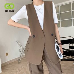 Goplus Winter Herfst Dames Vest Koreaanse stijl V-hals Open Stitch Vesten Jassen Dames Chaleco Mujer Abrigos Mujer Invierno 211008