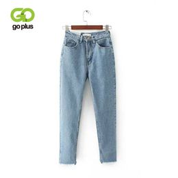 GOPLUS Femmes Jeans Boyfriends Taille Haute Maman Jeans Streetwear Denim Sarouel Gland Fringe Jeans Femme Grande Taille Femme 201029