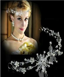 Magnifique peigne de mariée en strass autrichien, couvre-chef 012341683036