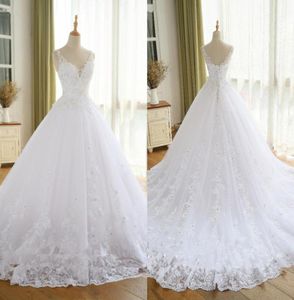 Magnifique robe de mariée robe de bal avec vestido de novia princesa robes de mariée vintage réelle image Bridal Robe6350390