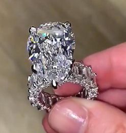 Hermoso anillo de compromiso de forma de pera grande CZ Anillo de anillo de promesa para novia Mujeres Joyas de moda 5789625