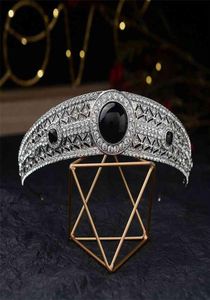 Prachtige zwarte kroon tiara de noiva meghan markle bruiloft haaraccessoires vrouwen sieraden bruids en tiaras 2107079447983