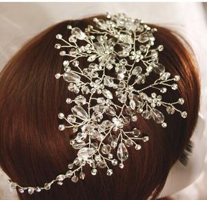 Magnifique cristal de mariage diadèmes de mariée couronne bijoux de cheveux de mariage 2015 casque de mariée accessoire de cheveux porter des accessoires de cheveux headd260r