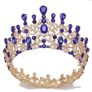 Prachtige kristallen bruiloft kroon Royal Queen luxe tiara's en kronen bruids diadeem partij Prom bruid hoofdtooi optocht