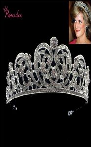 Prachtige Europese Crystal Wedding Bridal Tiara Rhinestone Pageant Miss Universe Crown Wedding Haaraccessoires RE3124 Y2008078804664