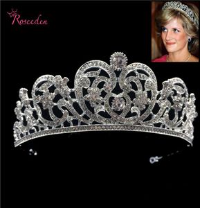 Prachtige Europese Kristallen Bruiloft Bruids Tiara Strass Optocht Miss Universe Kroon Bruiloft Haaraccessoires RE3124 Y2008077896123