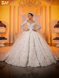 Magnifique applications de mariage en dentelle en dentelle Crystaux Bridal Bridal-Lenghe Longing Robes de mariée Vestidos de Novia