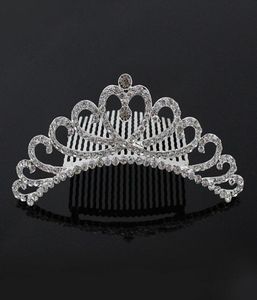 Prachtige Mini Crystal Rhinestone Diamante Bruids Prinses Kroon Haarkam Tiara Feest Bruiloft Vrouwen Meisje Cadeau Sieraden8558863