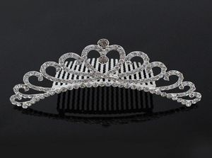 Prachtige Mini Crystal Rhinestone Diamante Bruids Prinses Kroon Haarkam Tiara Feest Bruiloft Vrouwen Meisje Cadeau Sieraden6792049