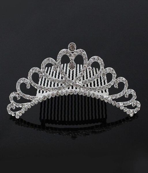 Magnifique Mini cristal strass diamant mariée princesse couronne cheveux peigne diadème fête mariage femmes fille cadeau Jewelry8558863
