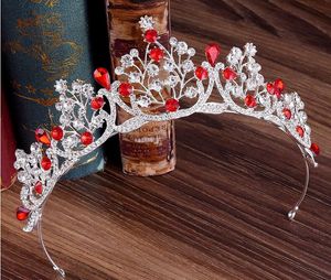 Prachtige Prinses Grote Bruiloft Kronen Bruidsjuweel Hoofddeksels Tiara's Vrouwen Zilver Metaal Cryst Europese Hoofddeksels Sieraden Bruids Ac295J