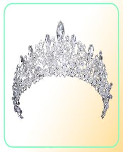 Magnifique princesse Big Wedding Crowns Bridal Jewel Chéides Tiaras Femmes Silver Metal Cryst Ché coiffes Europe Bijoux Bridal AC4840110