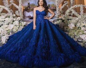 Magnifique robe de soirée bleu royal luxe Dubaï Dubaï Robe de bal à lacets robes de soirée superbes Arabie saoudite Carpet7876338