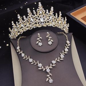 Magnifiques diadèmes de bijoux de mariée pour femmes Collier de couloir de fleur de couronne