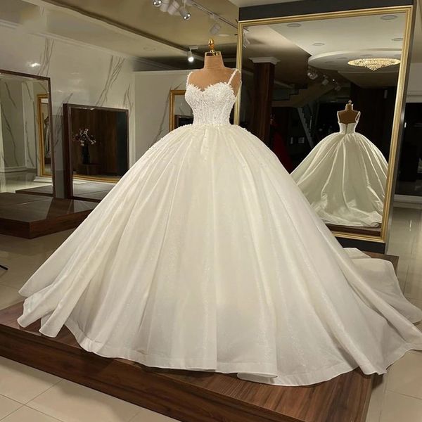Gorgeous Women's Wedding Dress 2023 Sweetheart Bead Lace Appliques Puffy Princess vestido de novia Vestidos De Novia por encargo Robe De Mariage