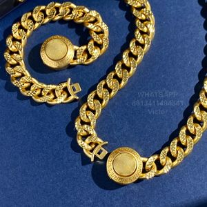 Colliers Gorgon réplique officielle La longueur peut être personnalisée grande chaîne marque de luxe pendentif plaqué collier en or de haute qualité en laiton plaqué qui ne se décolore pas