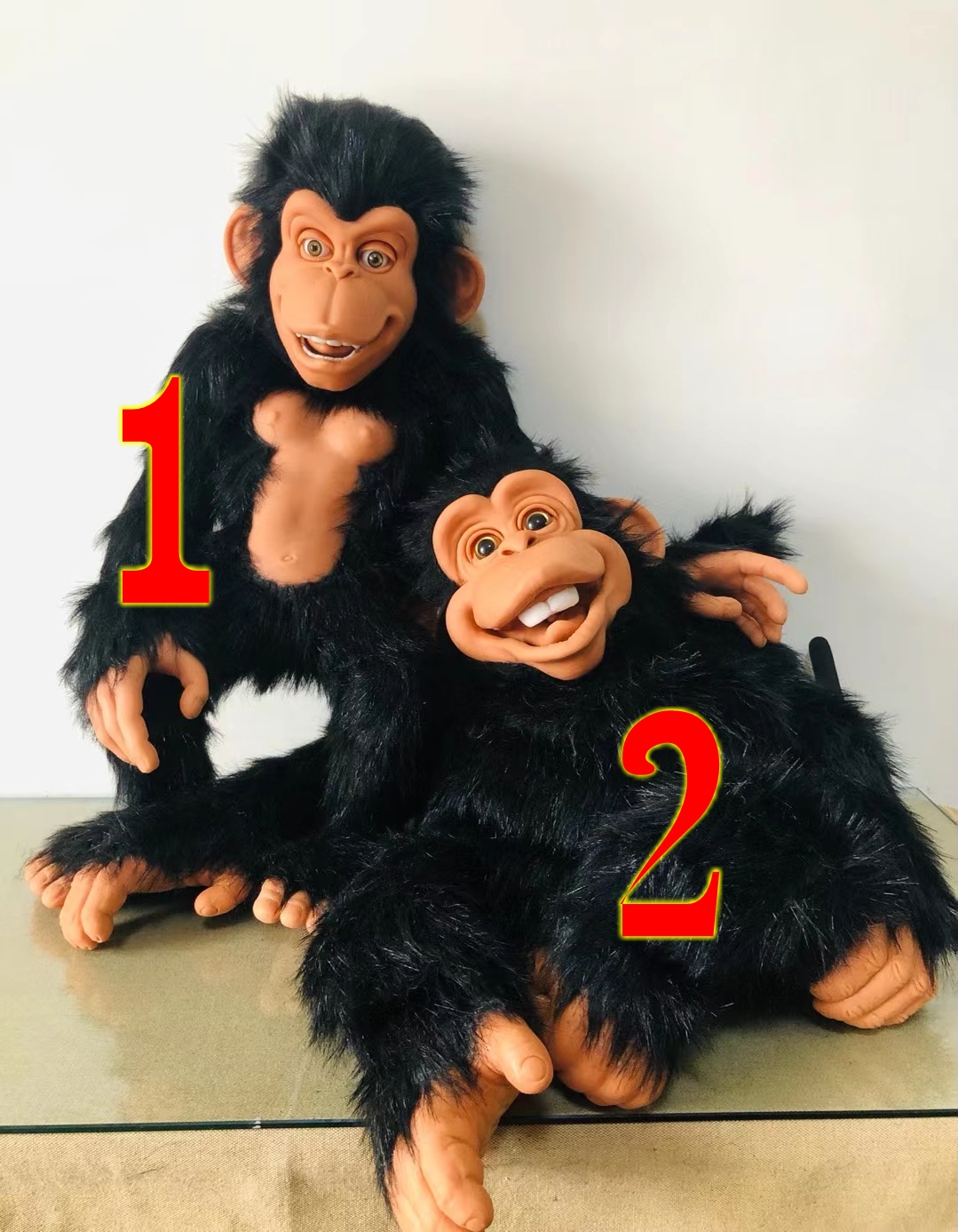 Gorilla monkey silicone hand puppet props ventriloquist Real physical photos