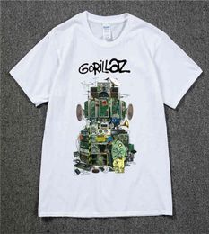 Gorillaz T-shirt UK Rock Band Gorillazs Tshirt HipHop Alternatieve Rap Muziek T-shirt Het NowNow Nieuwe Album Tshirt Puur Katoen8893869