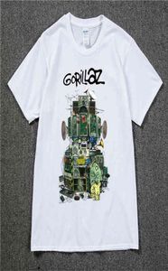 Gorillaz T-shirt UK Rock Band Gorillazs Tshirt HipHop Alternatieve Rap Muziek T-shirt Het NowNow Nieuwe Album Tshirt Puur Katoen7385911