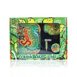 Gorrila Rolling Star Tabac Kit Fumer Pipes 50 MM Grinder Métal Plateau Roulant Verre Cendrier Tuyau Accessoire En Gros