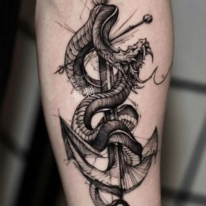 Goth Punk Snake Blijvende Waterdichte Tattoo Stickers voor Vrouw Man Hip Hop Arm Dij Anker Tijdelijke Tattoos Cobra Fake Tattoo