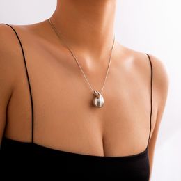 Gargantilla con colgante de collar geométrico de gota de agua Simple gótica para mujer, joyería estética Vintage, regalo de cumpleaños