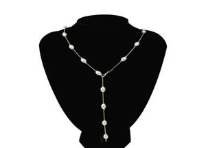 Gothic barokke parelhangers ketting Een lange zilveren ketting aan de top van een grote lady039s trouwkolom G12136055602